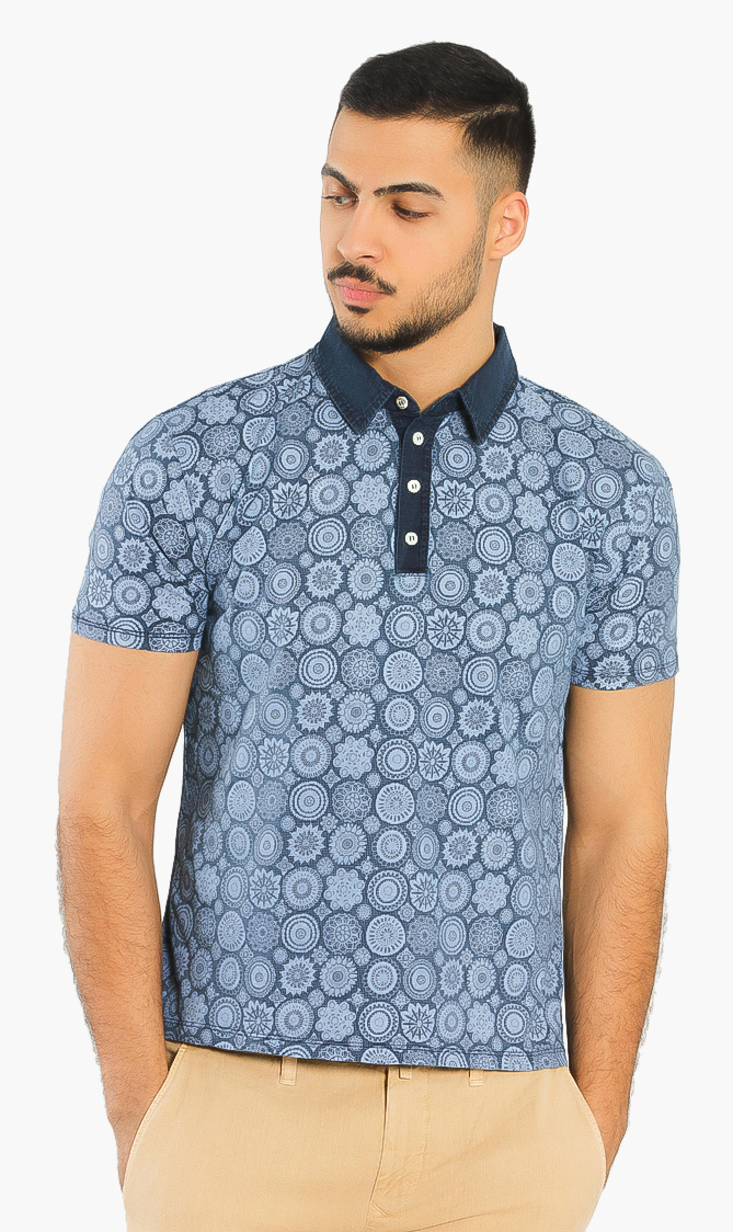 

Jacob Cohen Tribal Print Polo Shirt