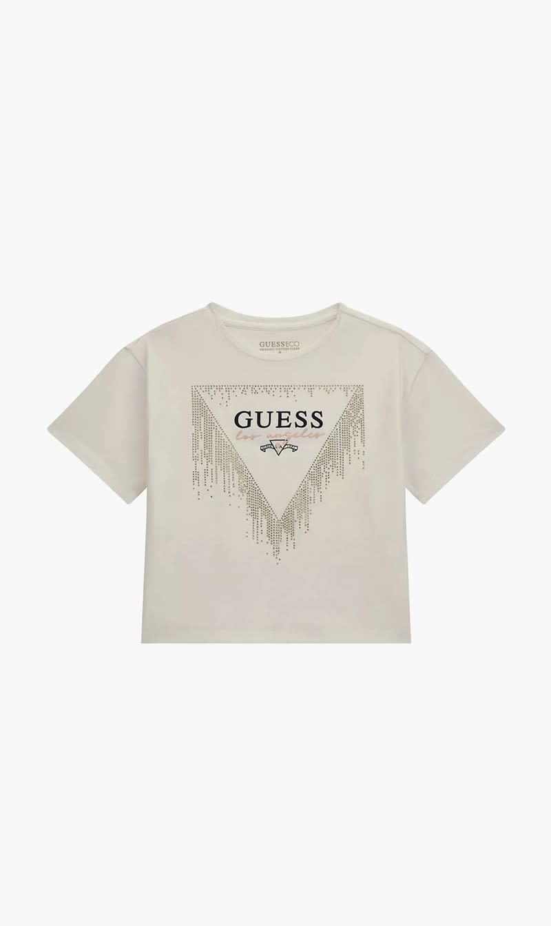 

Guess White Midi Ss T-shirt for Girls | The Deal Outlet