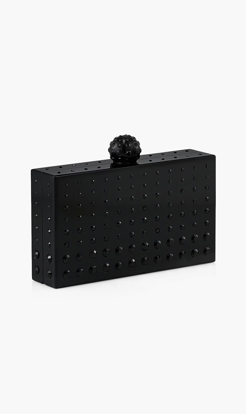 

Aquazzura Firenze Black Tequila Clutch for Women | The Deal Outlet