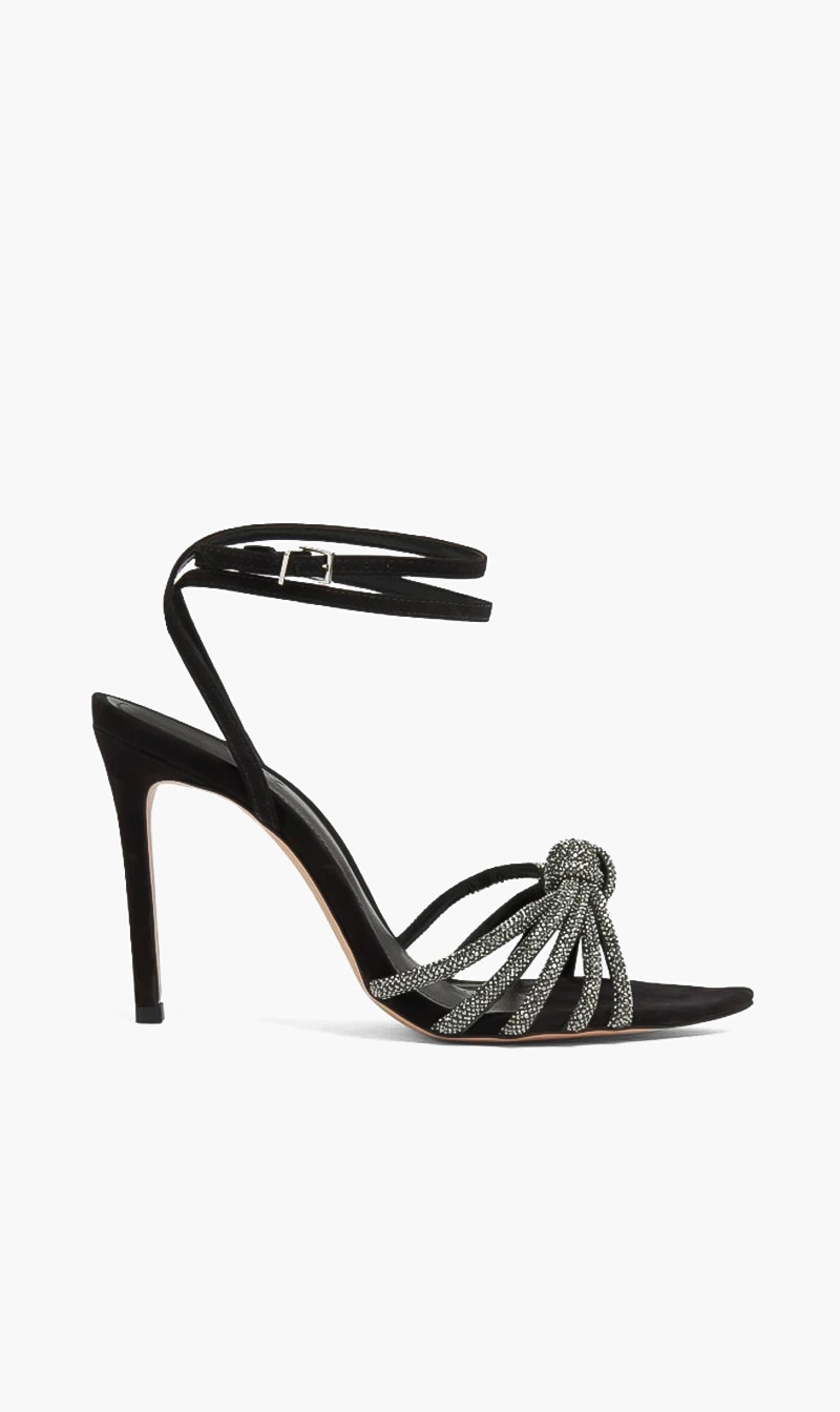 

Crystal Knotted Heel, Black