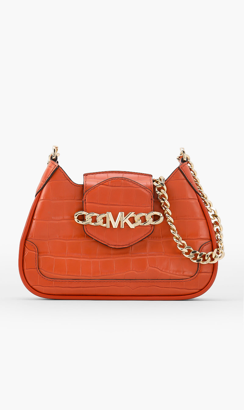 

Michael Kors Orange Small Leather Crossbody Bag for Women | The Deal Outlet