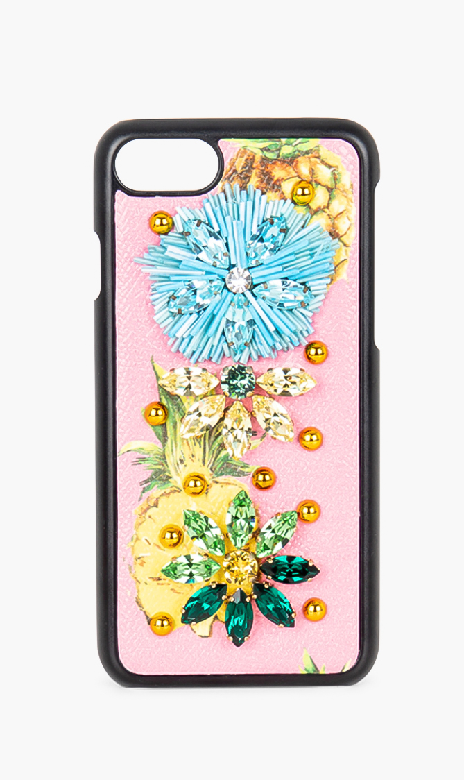 

Dolce&gabbana Pineapple With Crystal Embellished Iphone 7 Case