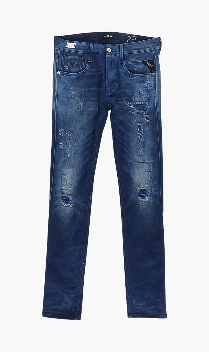 

Anbass Weft Stretch Jeans, Blue