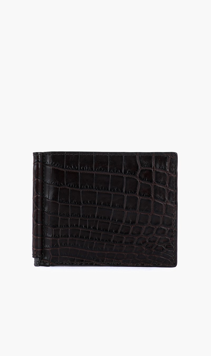 

Textured Leather Wallet, Brown