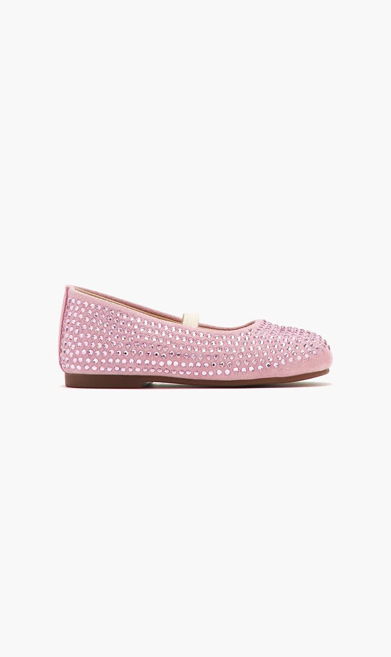 

Babywalker Pink Crystal Ballet Flats for Girls | The Deal Outlet