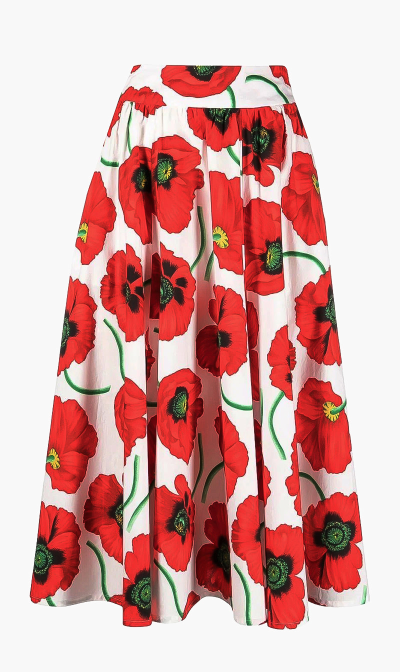 

Floral Printed Midi Skirt