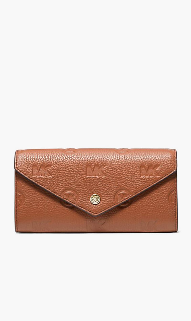 

Leather Embossed Wallet, Brown