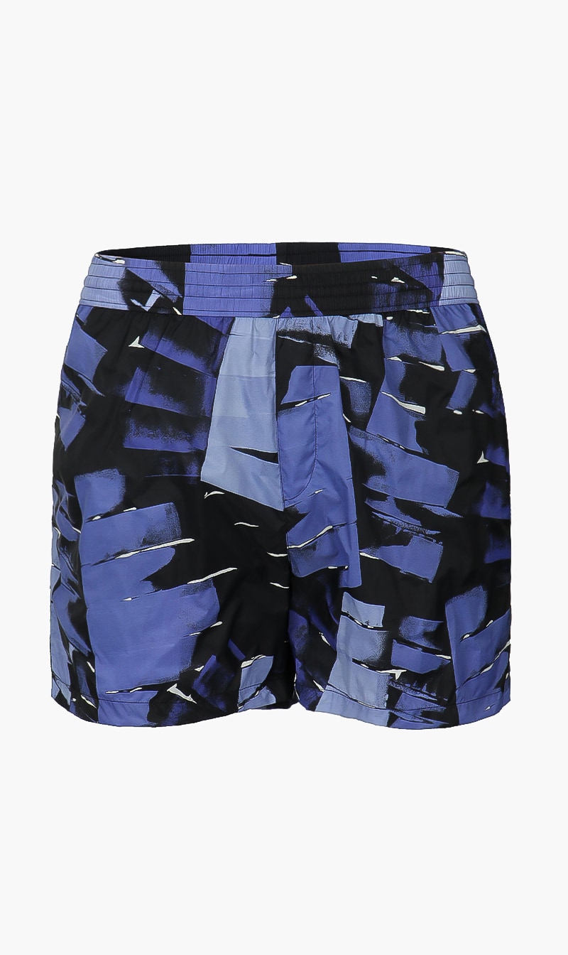 

Palm Printed Swim Shorts, Blue
