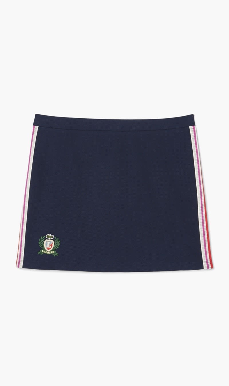 Lacoste Blue French Made Textured Pique Skirt for Women
