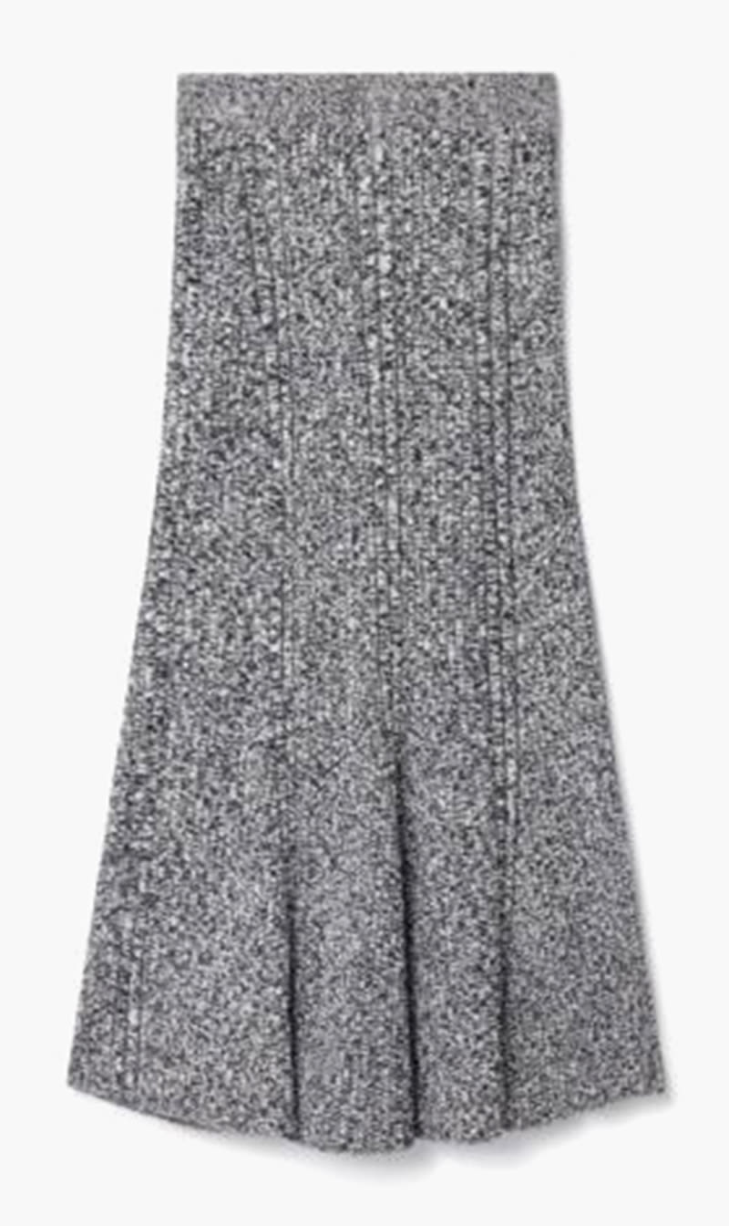 

Stella Mc Cartney Grey Mouline Rib Knit Skirt for Women | The Deal Outlet