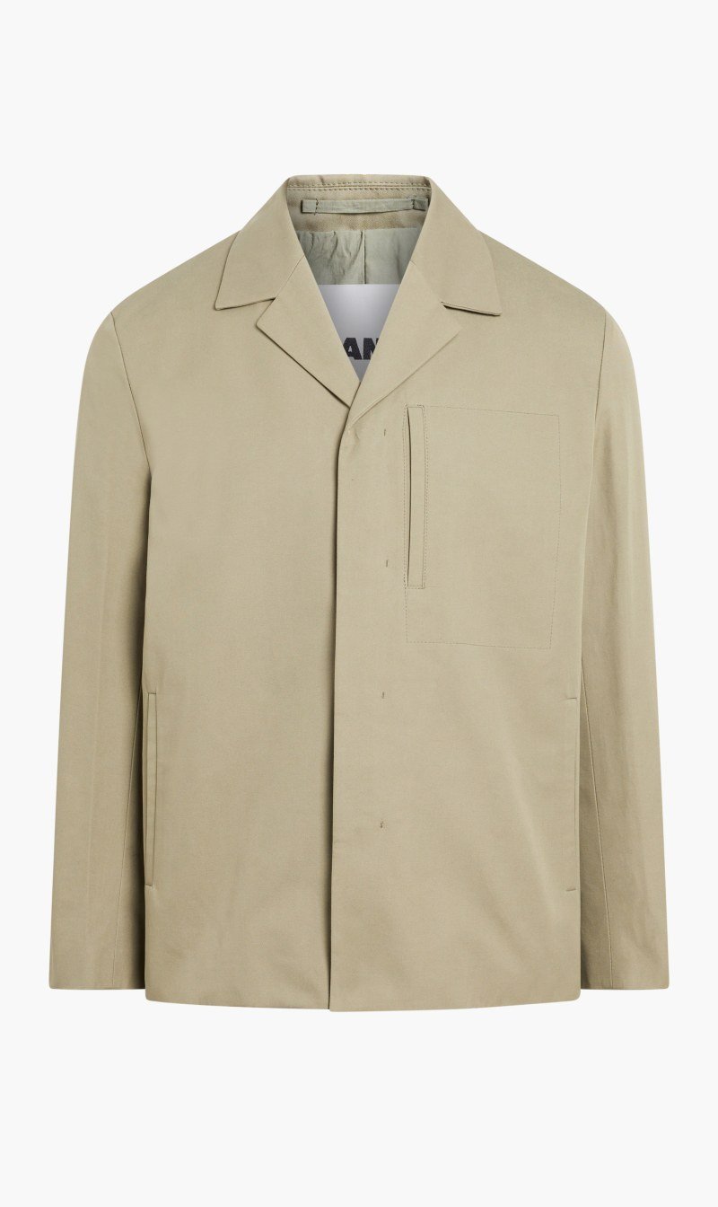 

Jil Sander Green Cotton Regular Fit Jacket for Men | The Deal Outlet