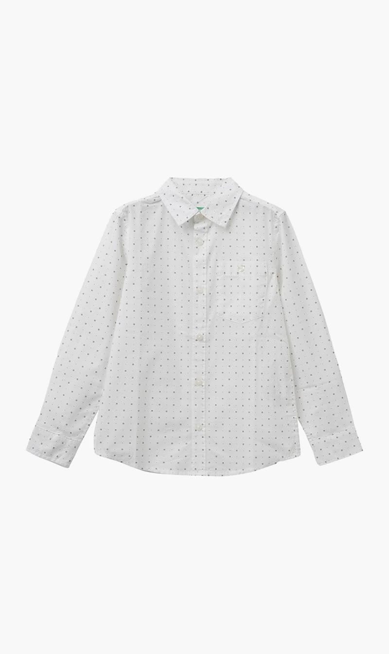 United Colors Of Benetton White Printed Shirt for Boys