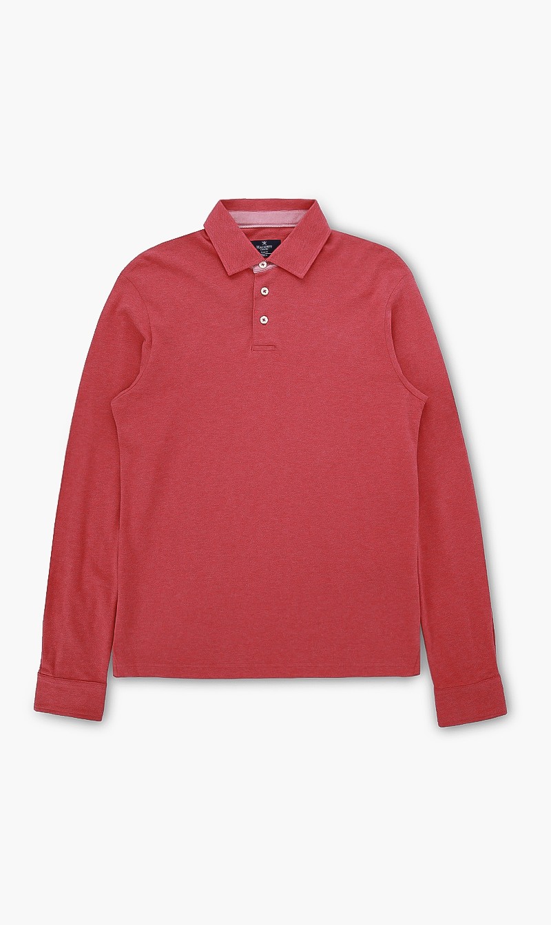 

Hackett London Red Long Sleeve Polo for Men | The Deal Outlet
