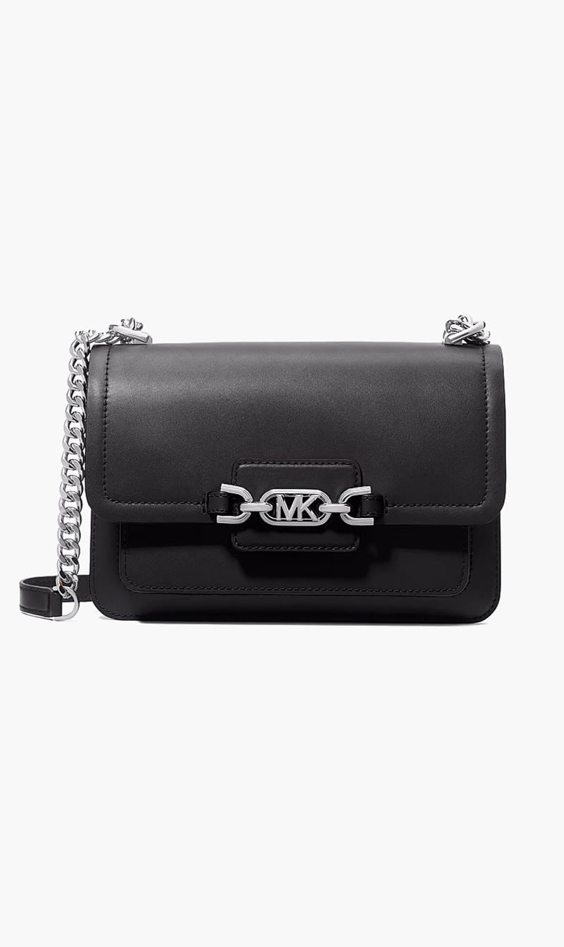 

Michael Kors Black Heather Large Leather Shoulder Bag for Women