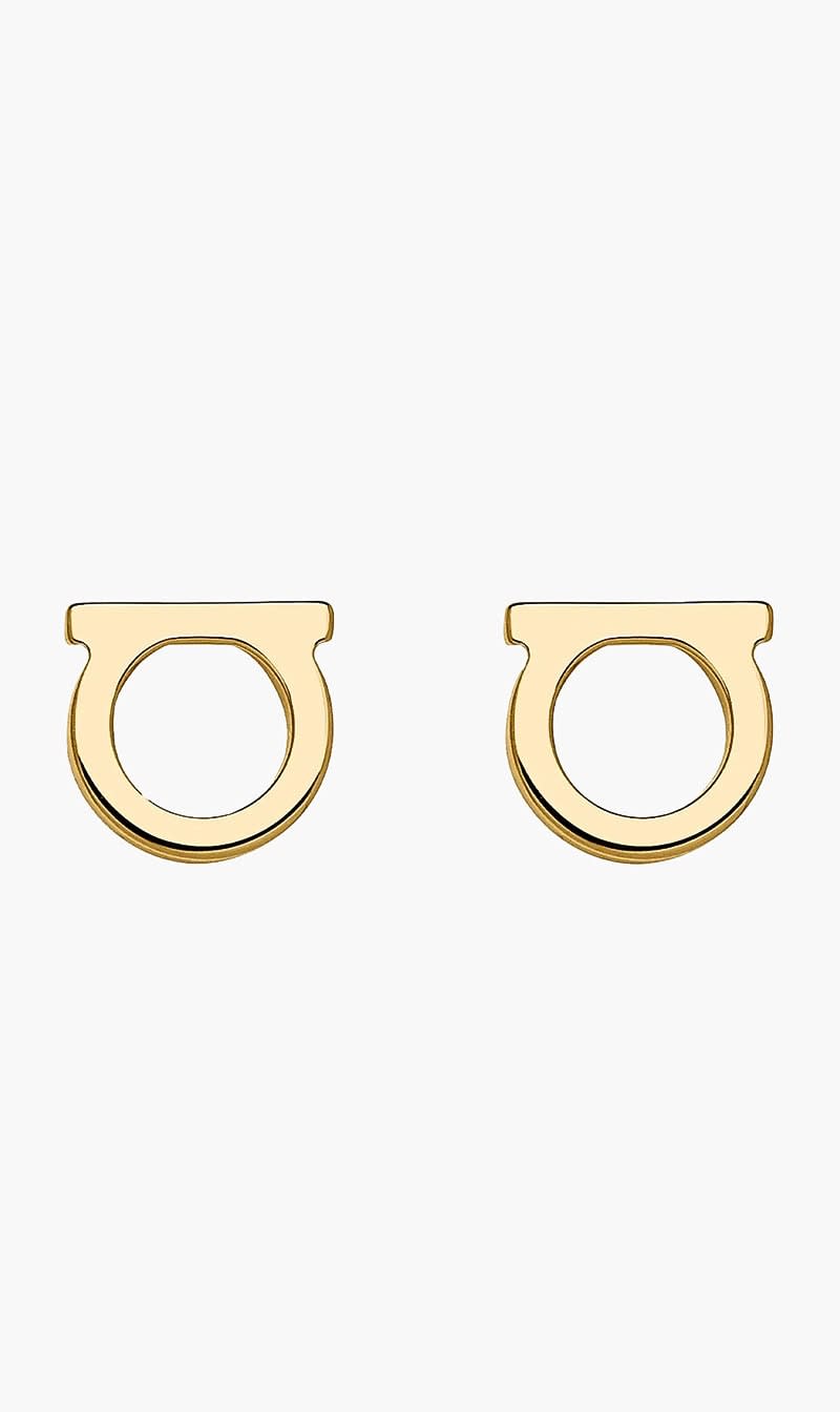 Ferragamo Gold Gancini Earrings for Women