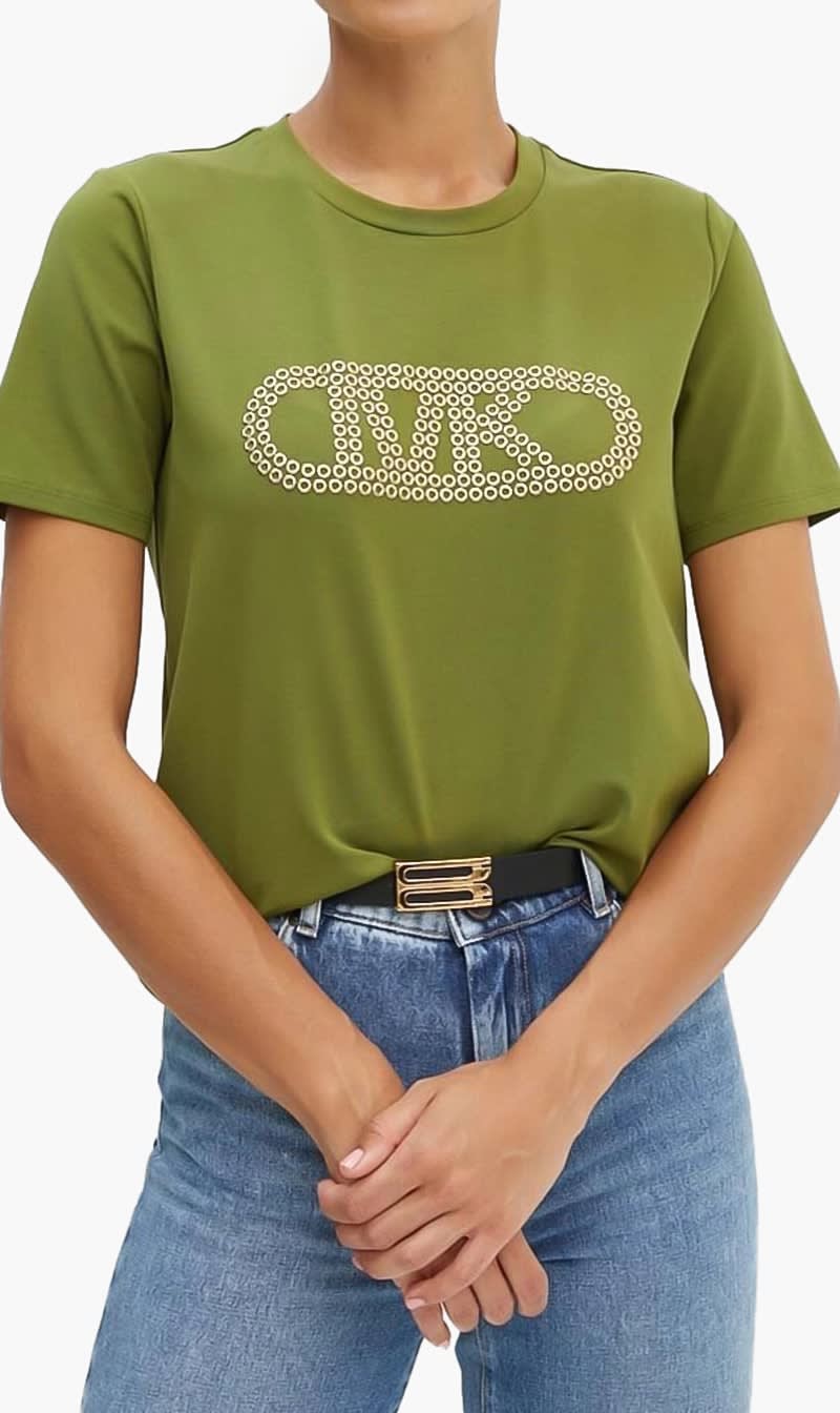 

Michael Kors Green Grommet Empire Clssic Tee for Women | The Deal Outlet