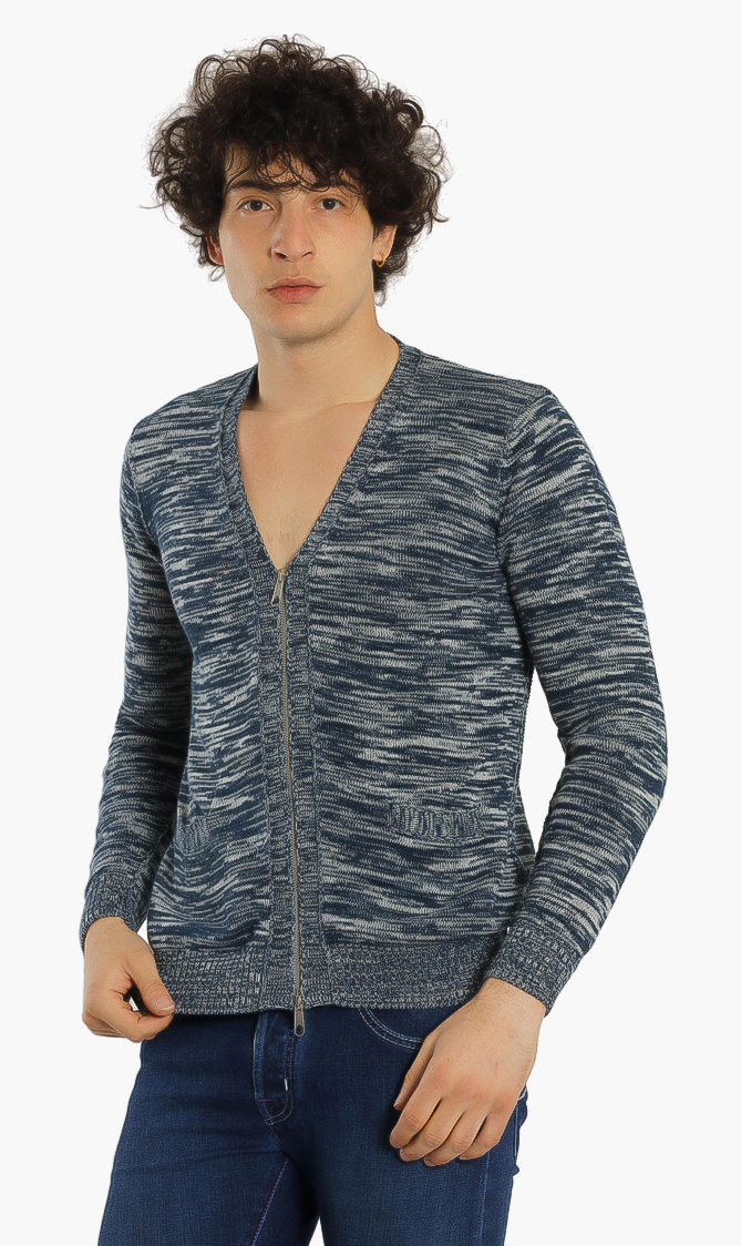 

Jacob Cohen Heather Full Zip Sweater
