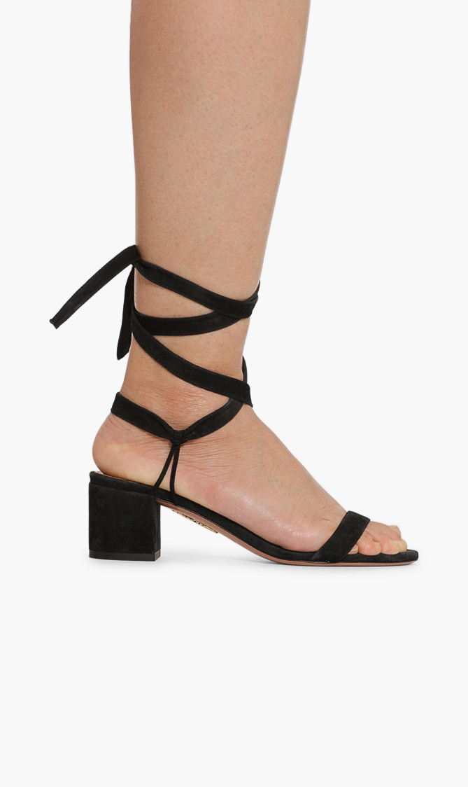 Aquazzura Firenze Strappy Suede Sandals