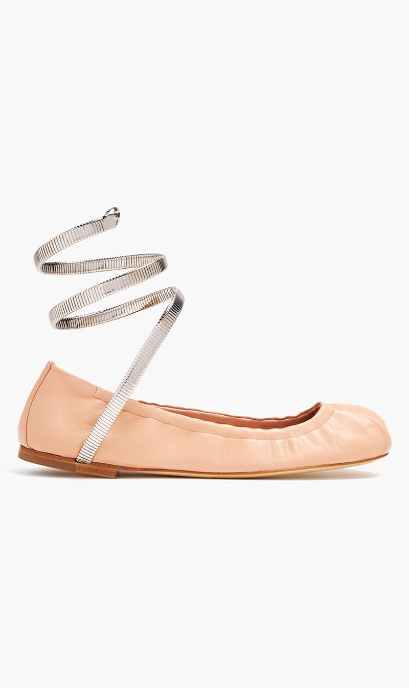

Rene Caovilla Pink Cleo Ballerinas for Women | The Deal Outlet