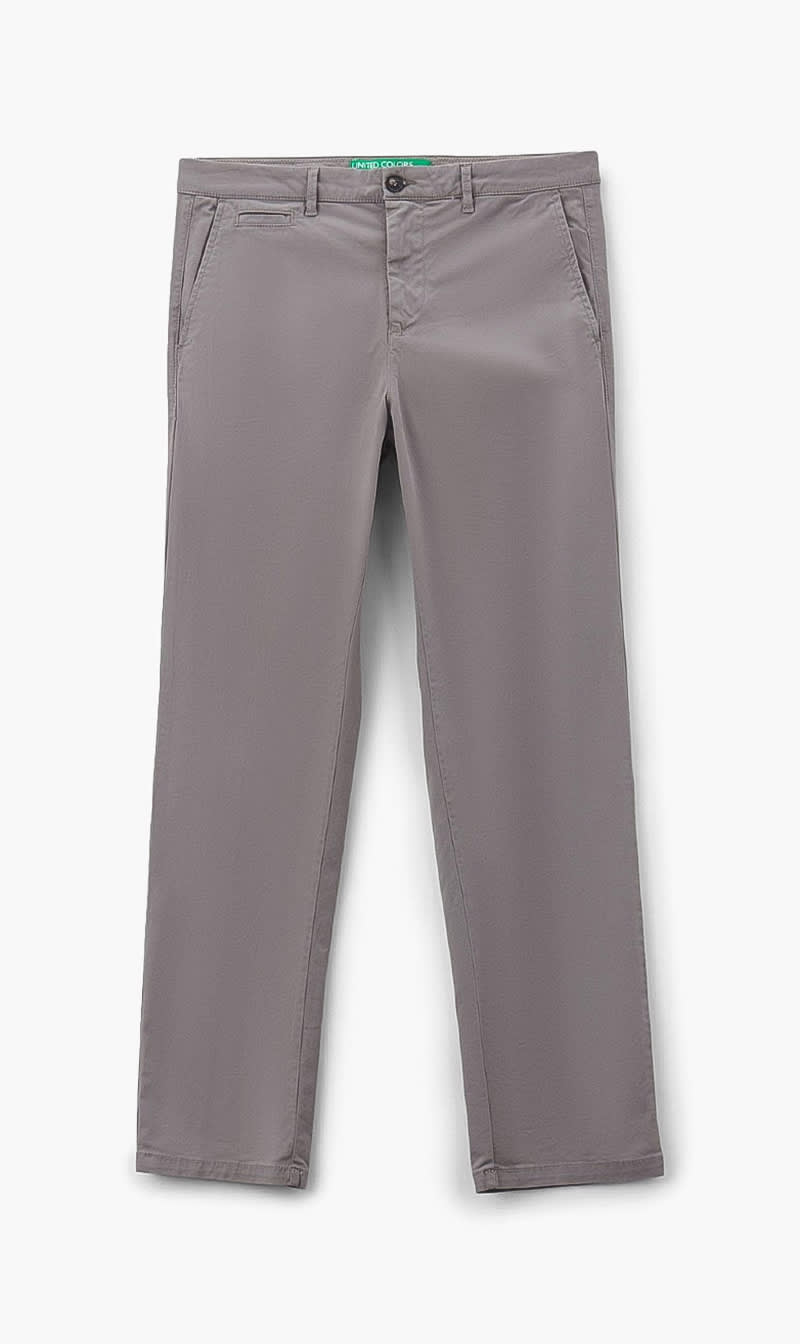 Grey United Colors Of Benetton Blue Straight Fit Pants for Men