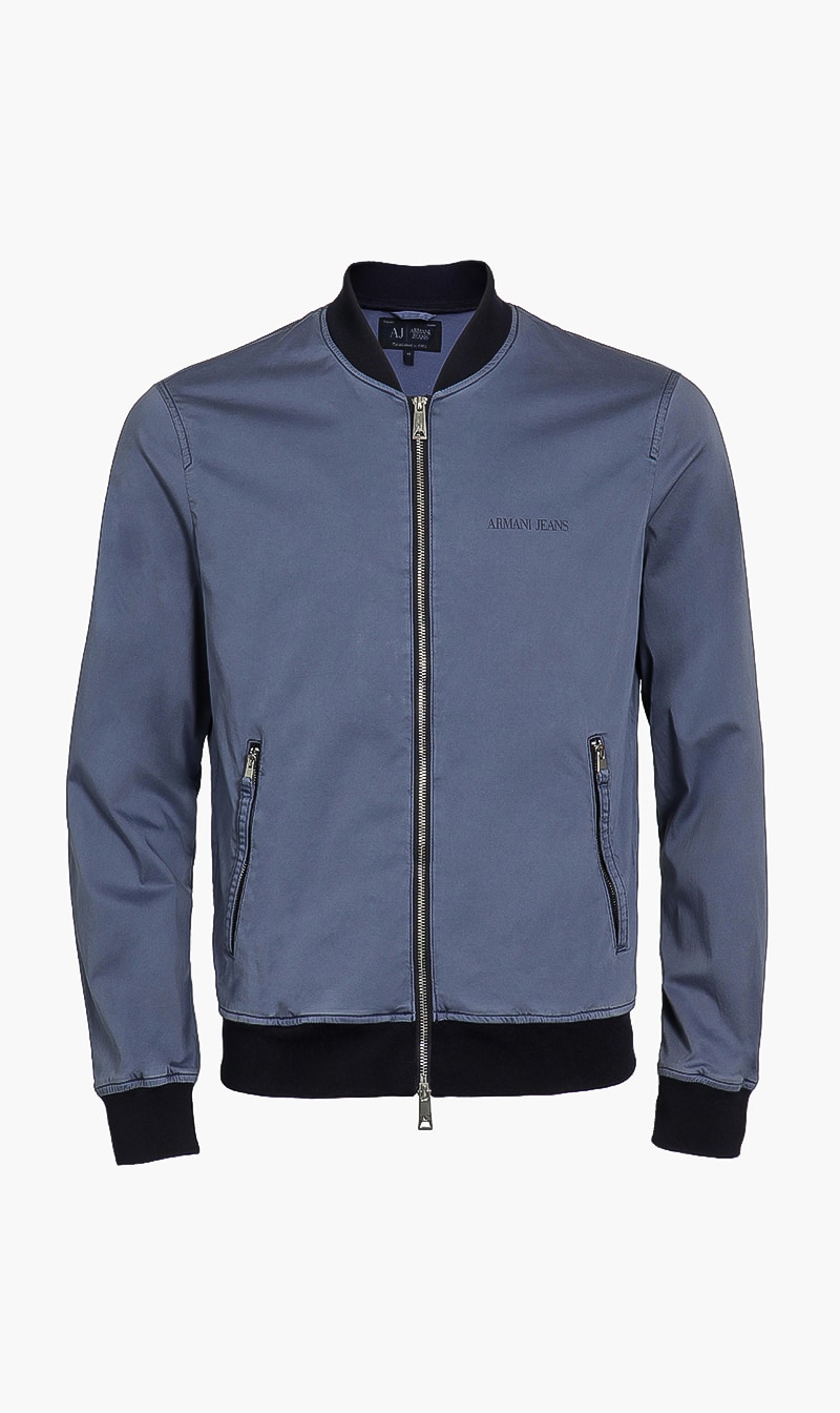 

Emporio Armani Ribbed Neck Zipper Jacket