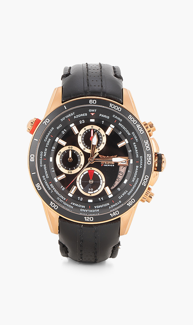 

Chronograph Watch, Black