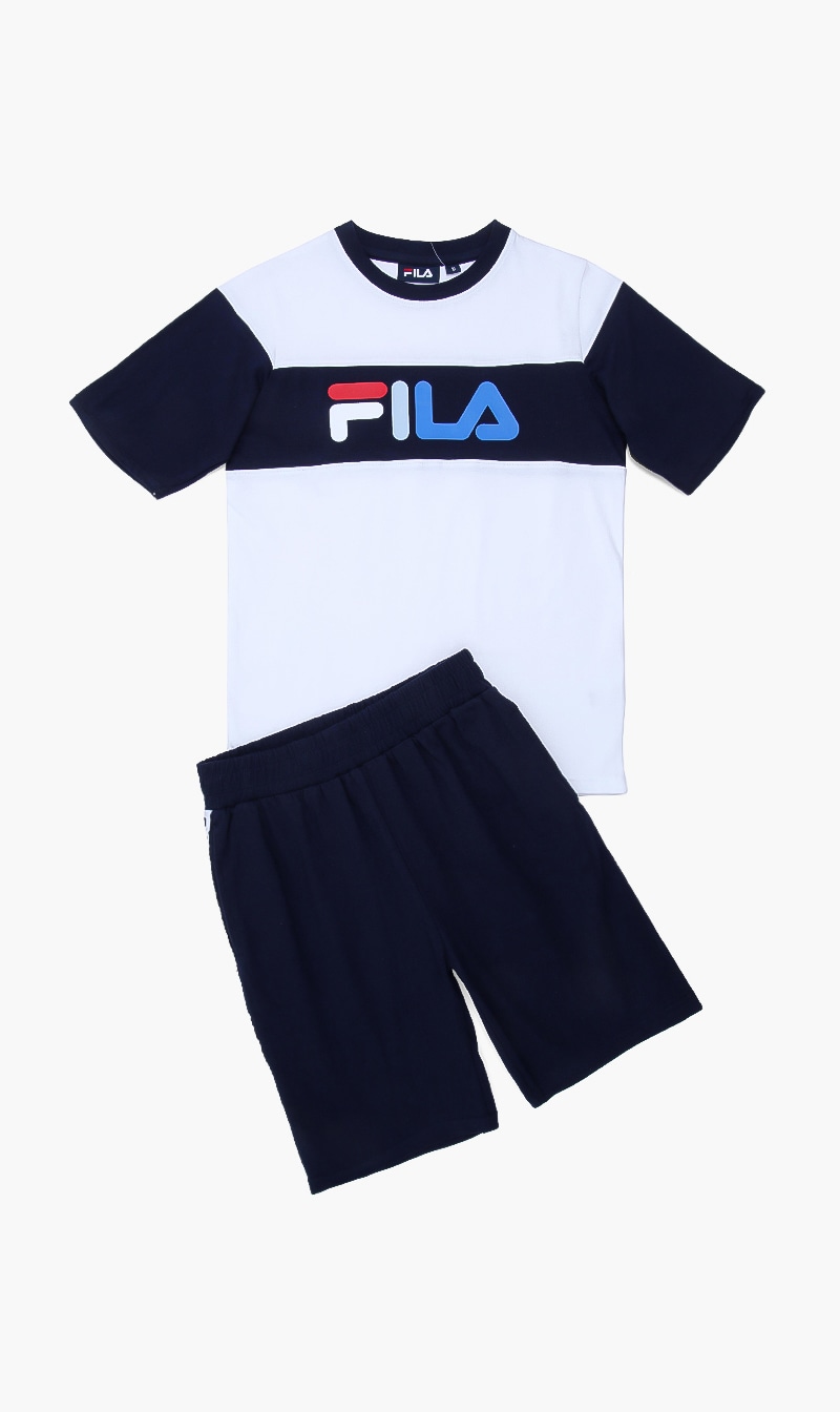 

Bale Solid Tee Shorts Set, White