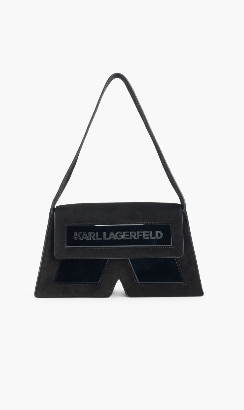

Karl Lagerfeld Black Icon K Shoulderbag Suede for Women | The Deal Outlet