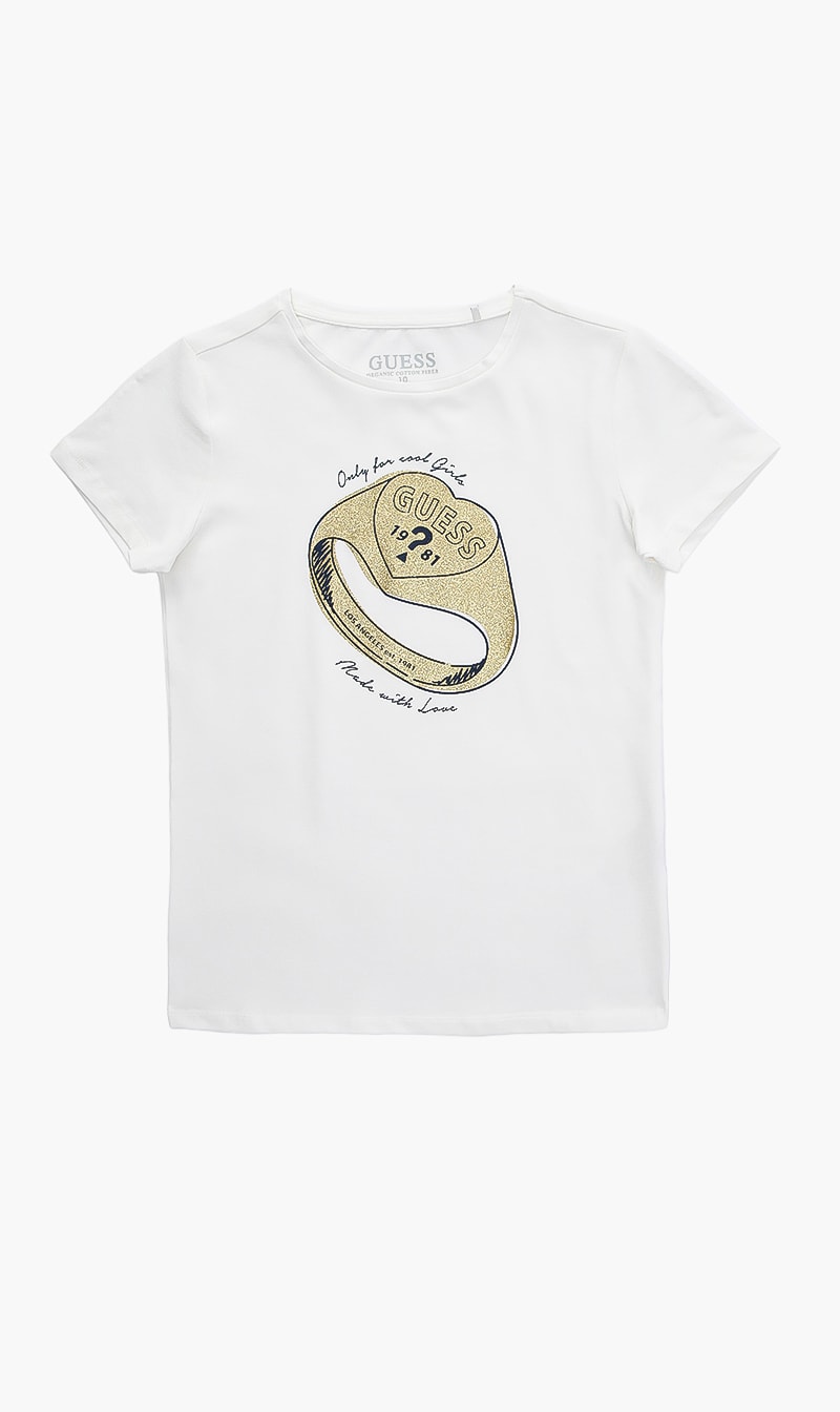 

Printed Short Sleeves Tshirt, White