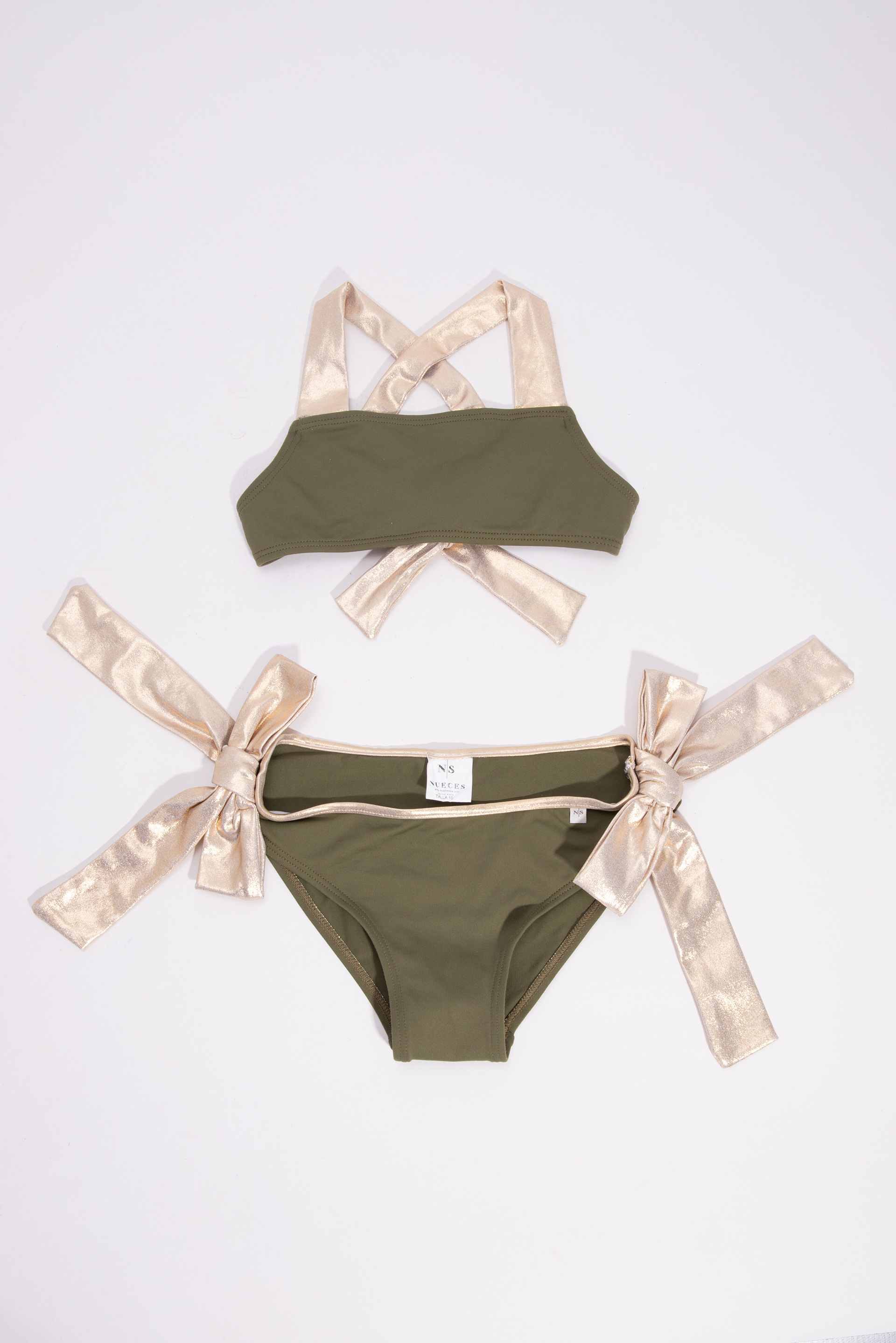 

Nueces Black Ruffle Trim Bikini Swim Set