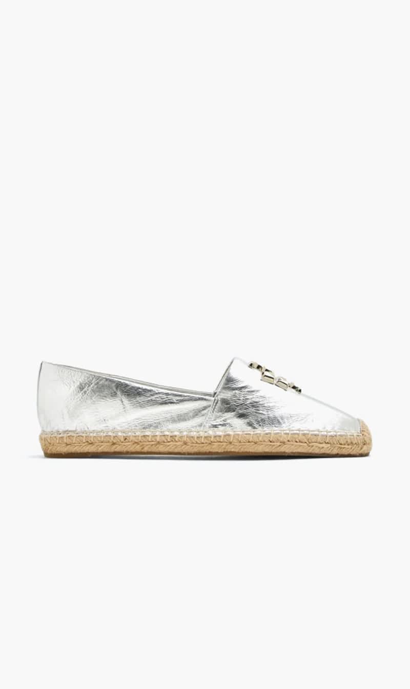 

Tory Burch Silver Eleanor Espadrille for Women | The Deal Outlet