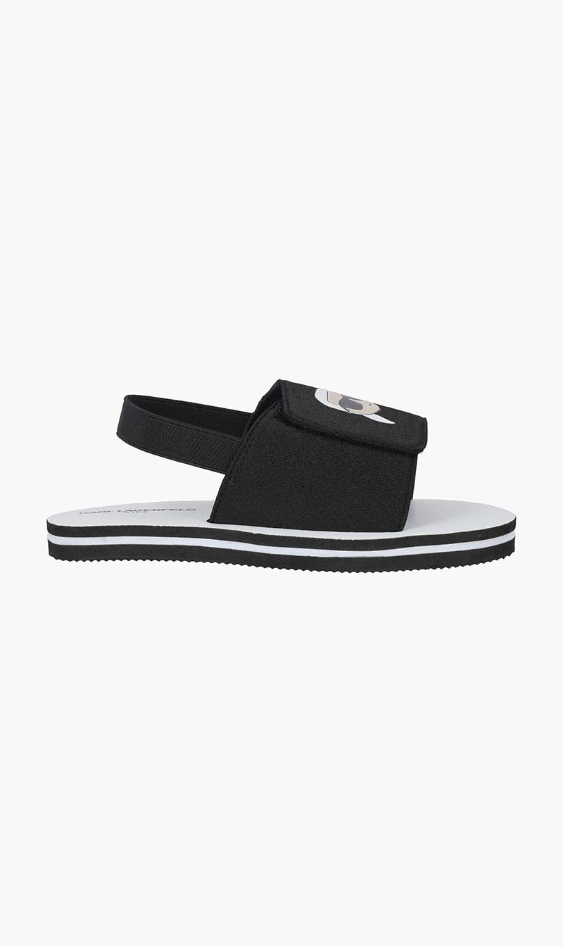 Karl Lagerfeld Black Ikonik Choupette Sandals