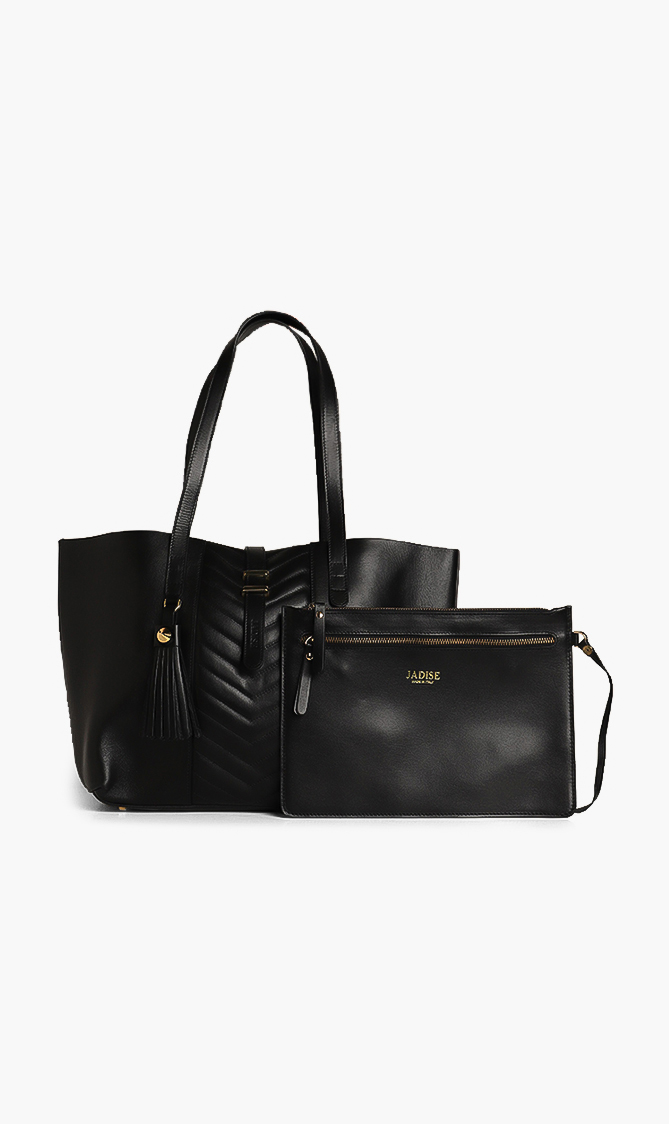 

Jadise Quilted Leather Large Tote Bag