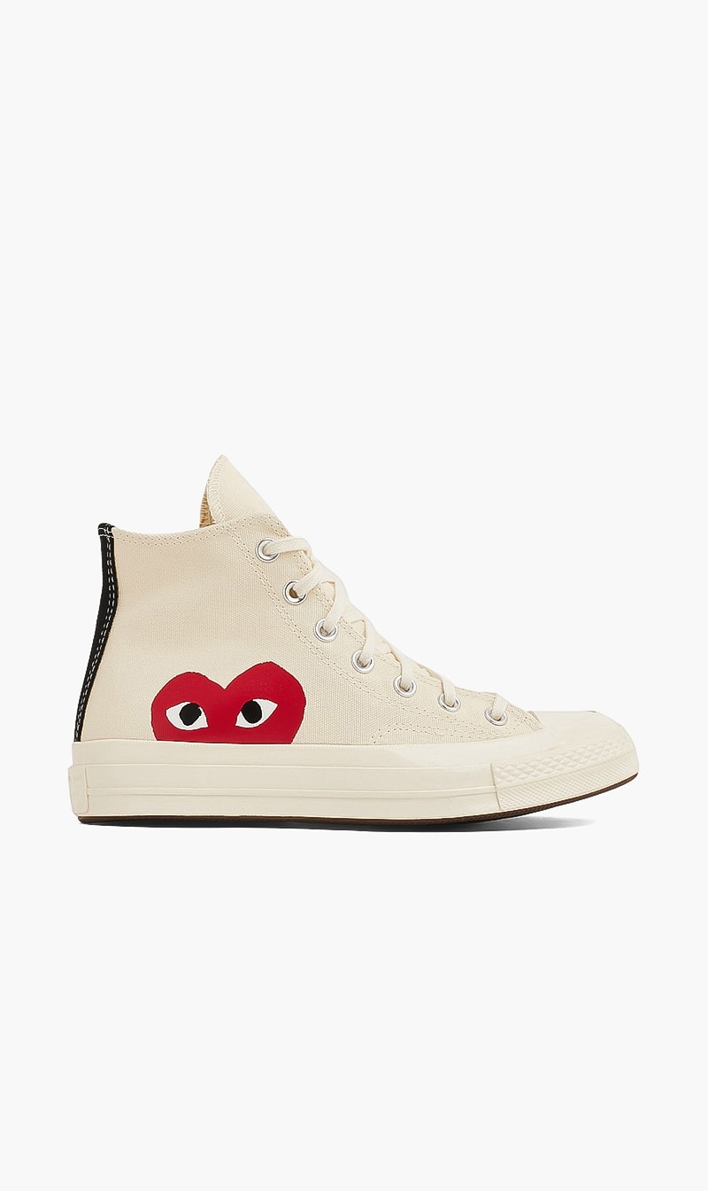 

Play X Converse High Top Canvas Sneakers, White