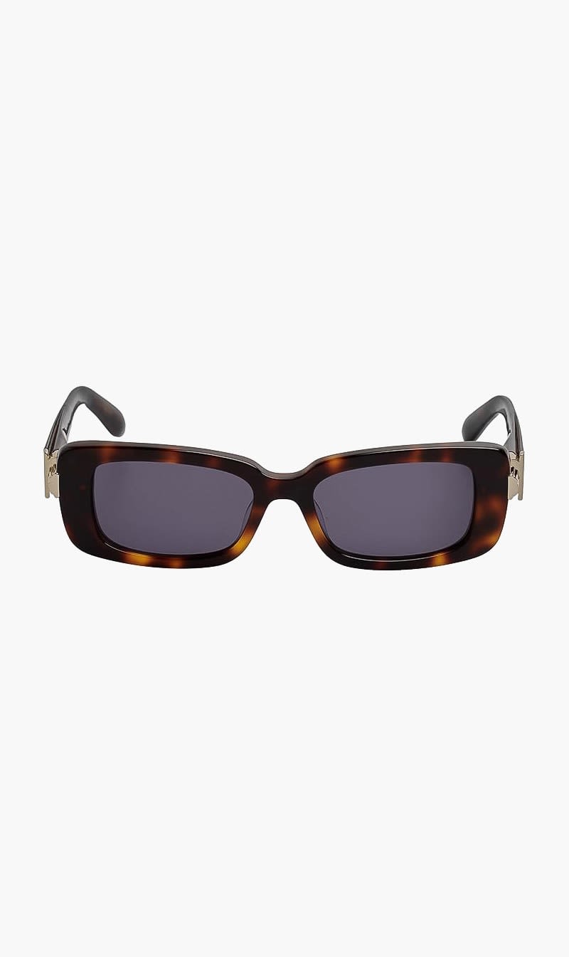 Brown Ferragamo Black Rectangle Sunglasses for Men