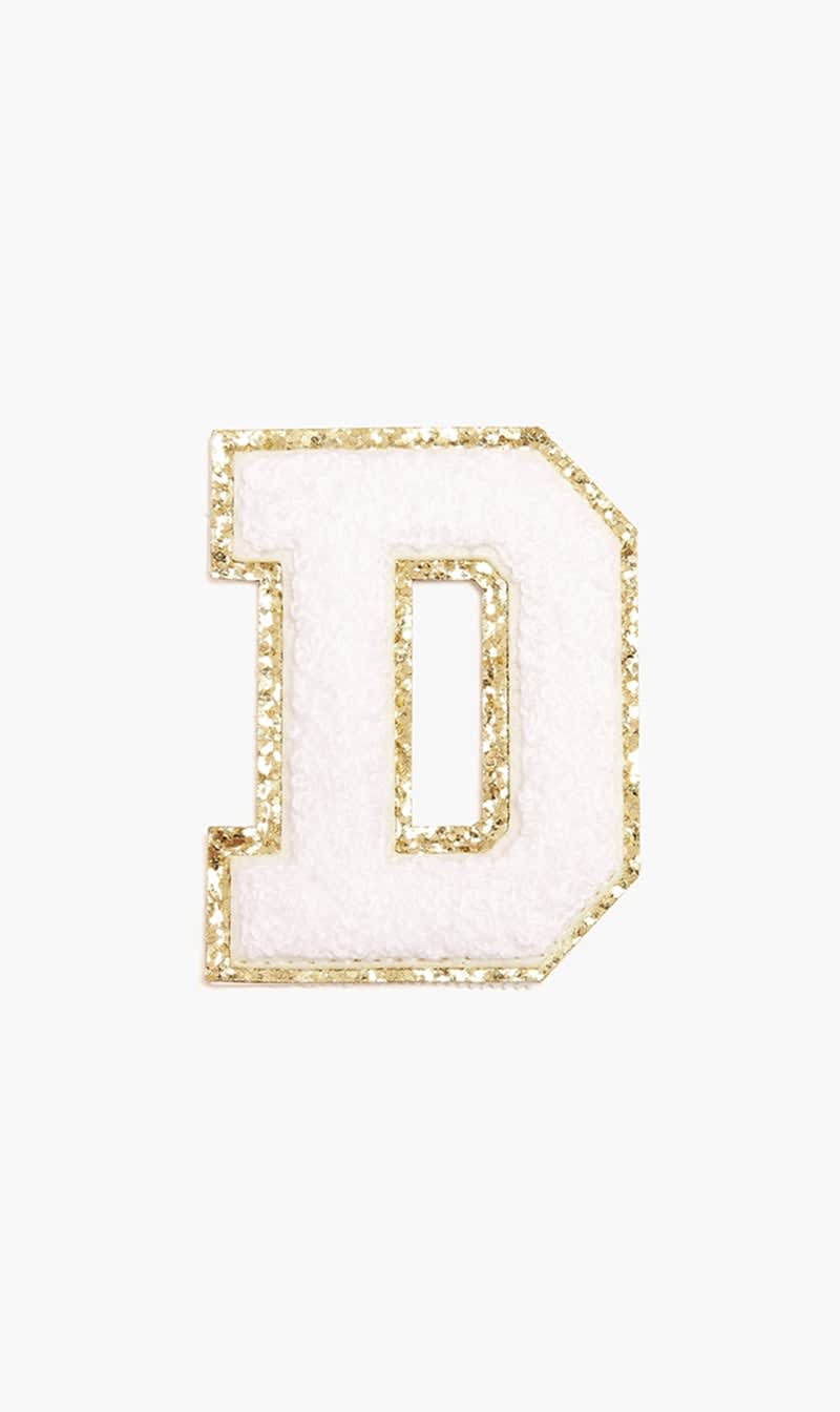 

Becco White Chenille Sparkle Letter 'd' Patch | The Deal Outlet