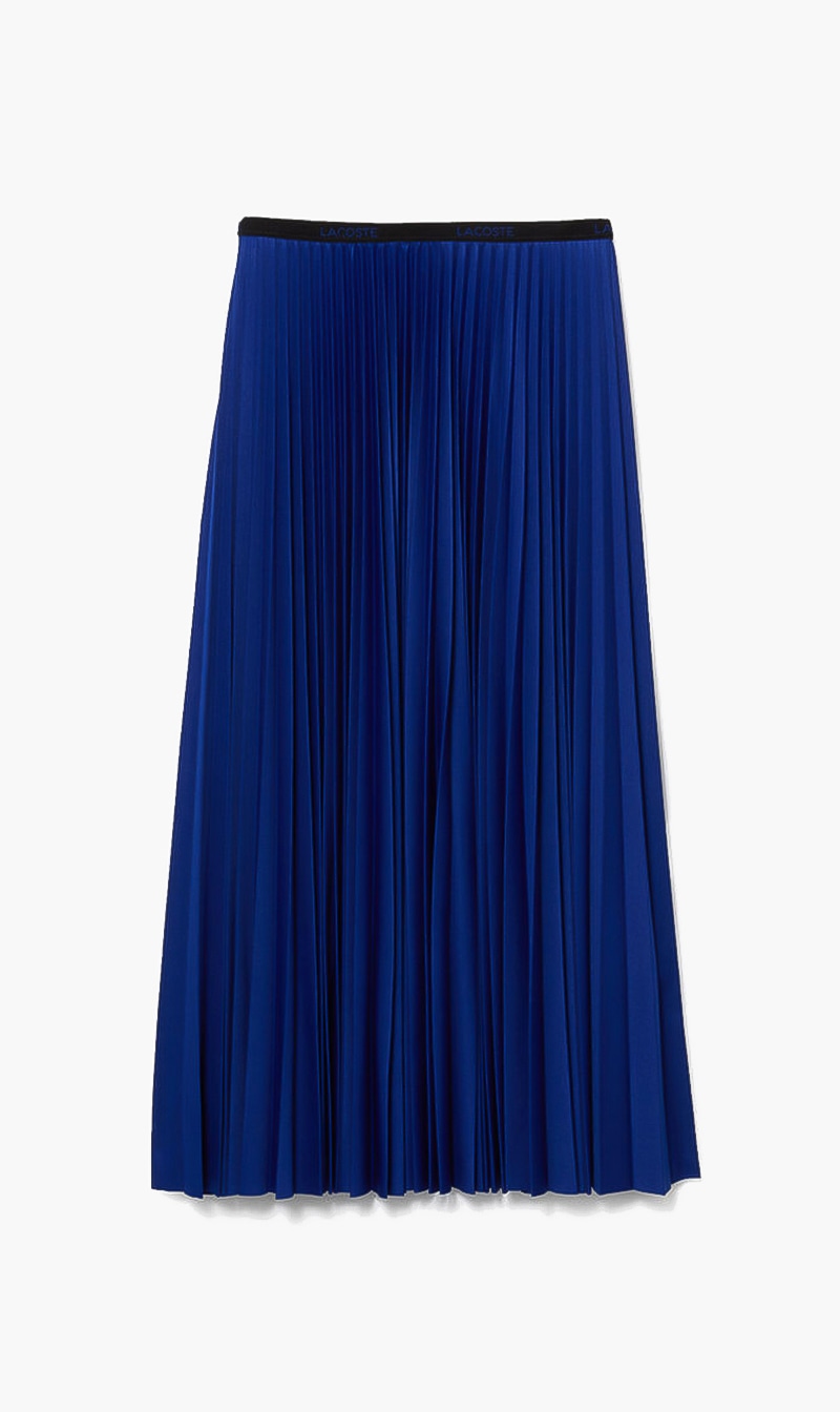 

Solid Pleated Skirt, Blue