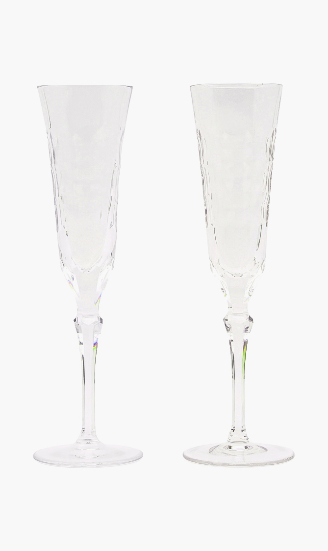 

CHRISTOFLE Kawali Champagne Flutes Christofle