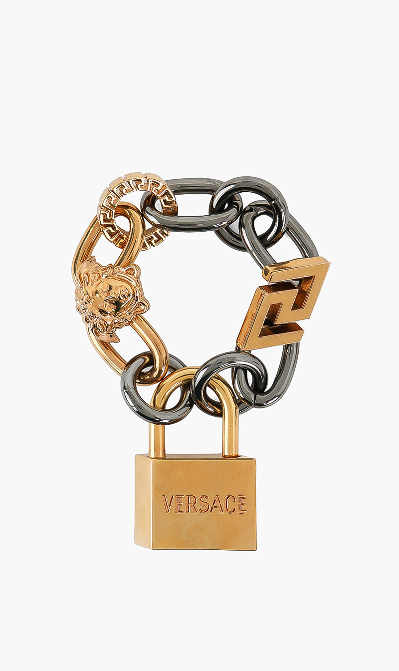 

Multiple Logo Branding Bracelet, Gold