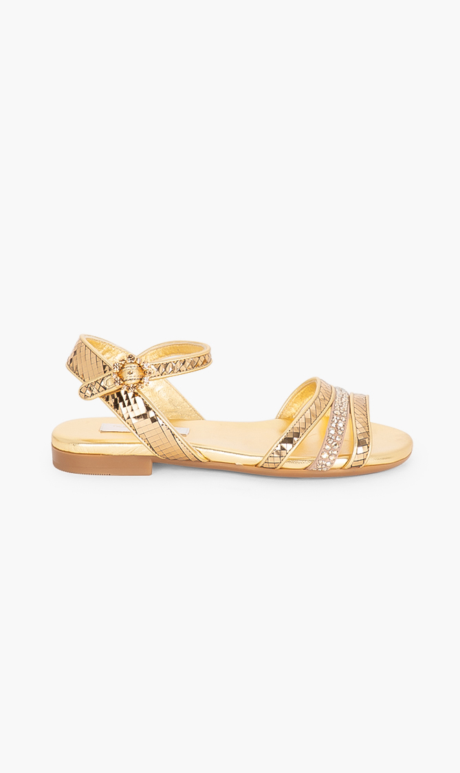 

Dolce&gabbana Emebllished Golden Sandals