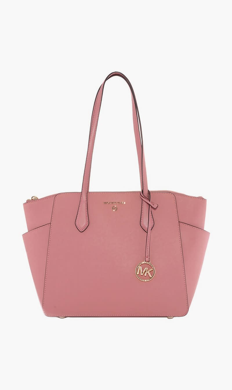 

Michael Kors Pink Marilyn Medium Saffiano Leather Tote Bag for Women | The Deal Outlet