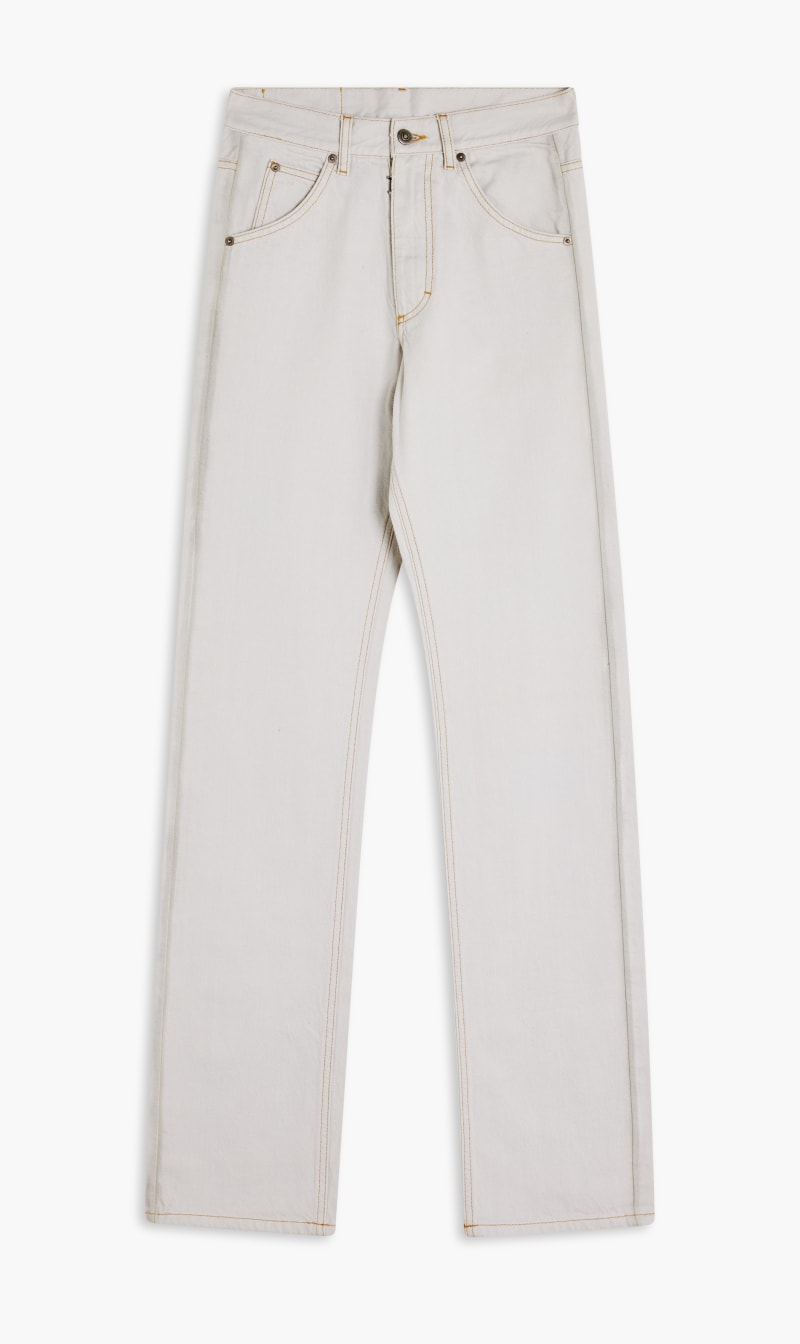 

Maison Margiela White Avp Stright Leg Denim Ice Pants 5 Pockets for Men | The Deal Outlet