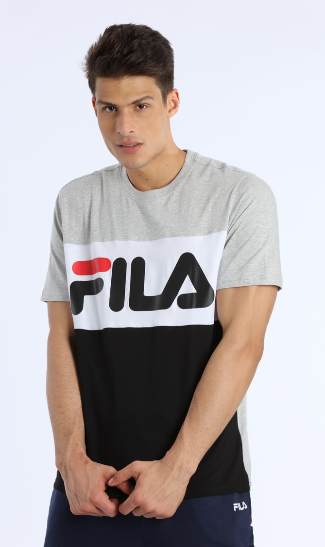 

Fila Grey Anwar Ss Cut & Sew Tee Flat Matte Print for Men | The Deal Outlet