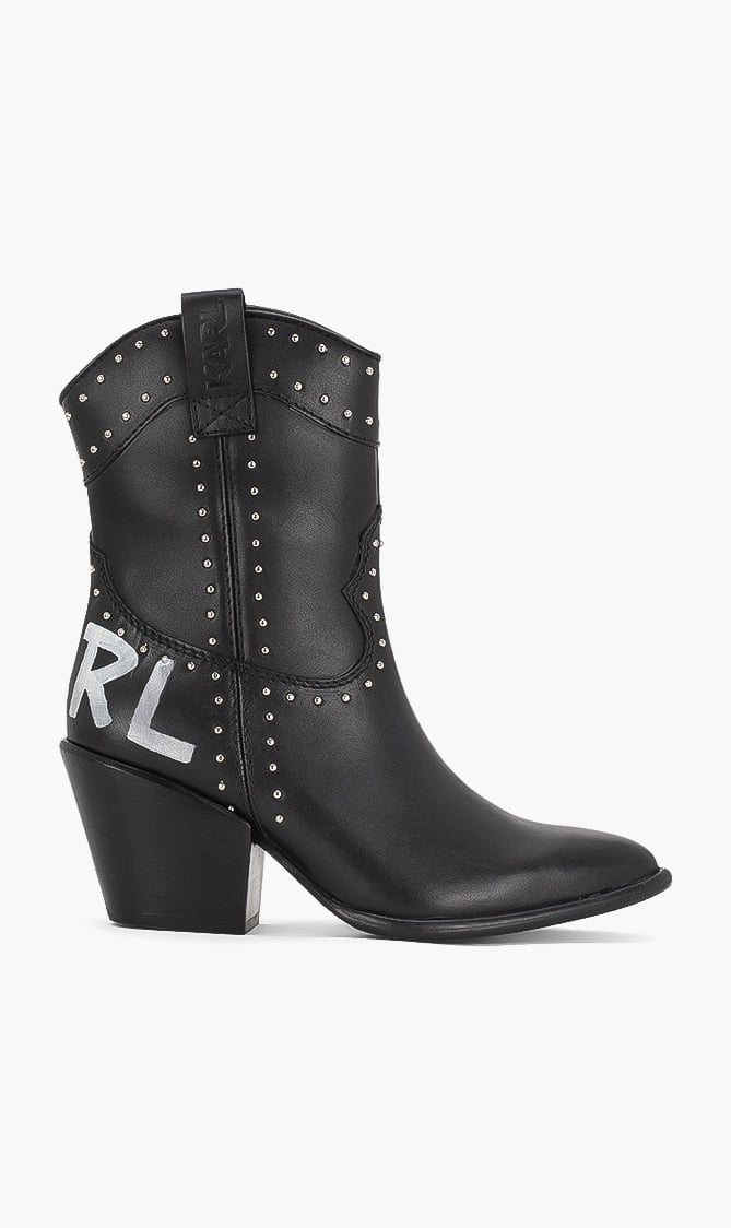 

Karl Lagerfeld Kavalier Leather Cowboy Boots