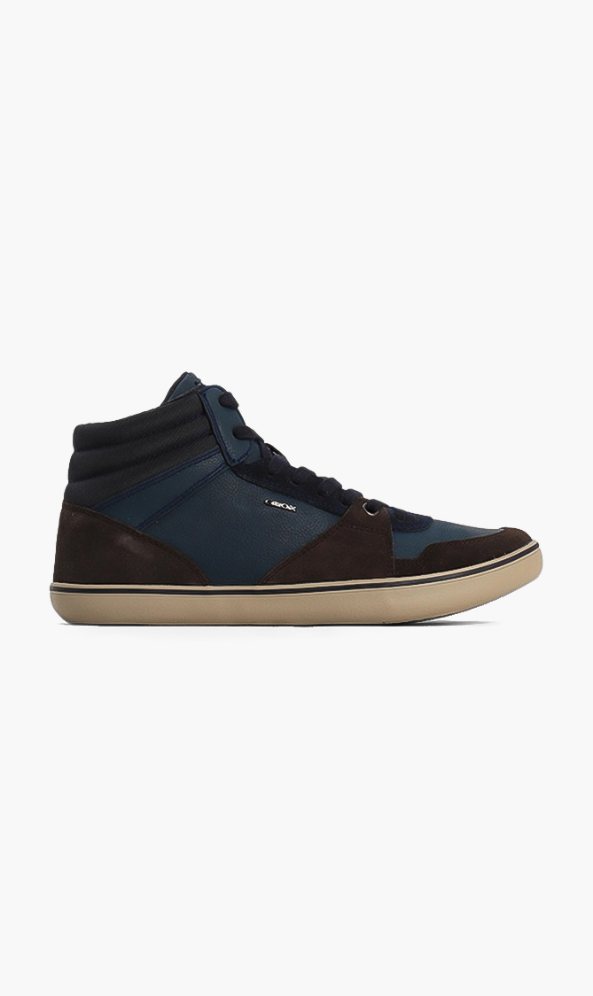 

Geox Box High Top Leather Sneakers