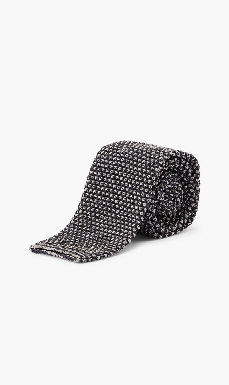 

Dual Colored Knit Tie, Black