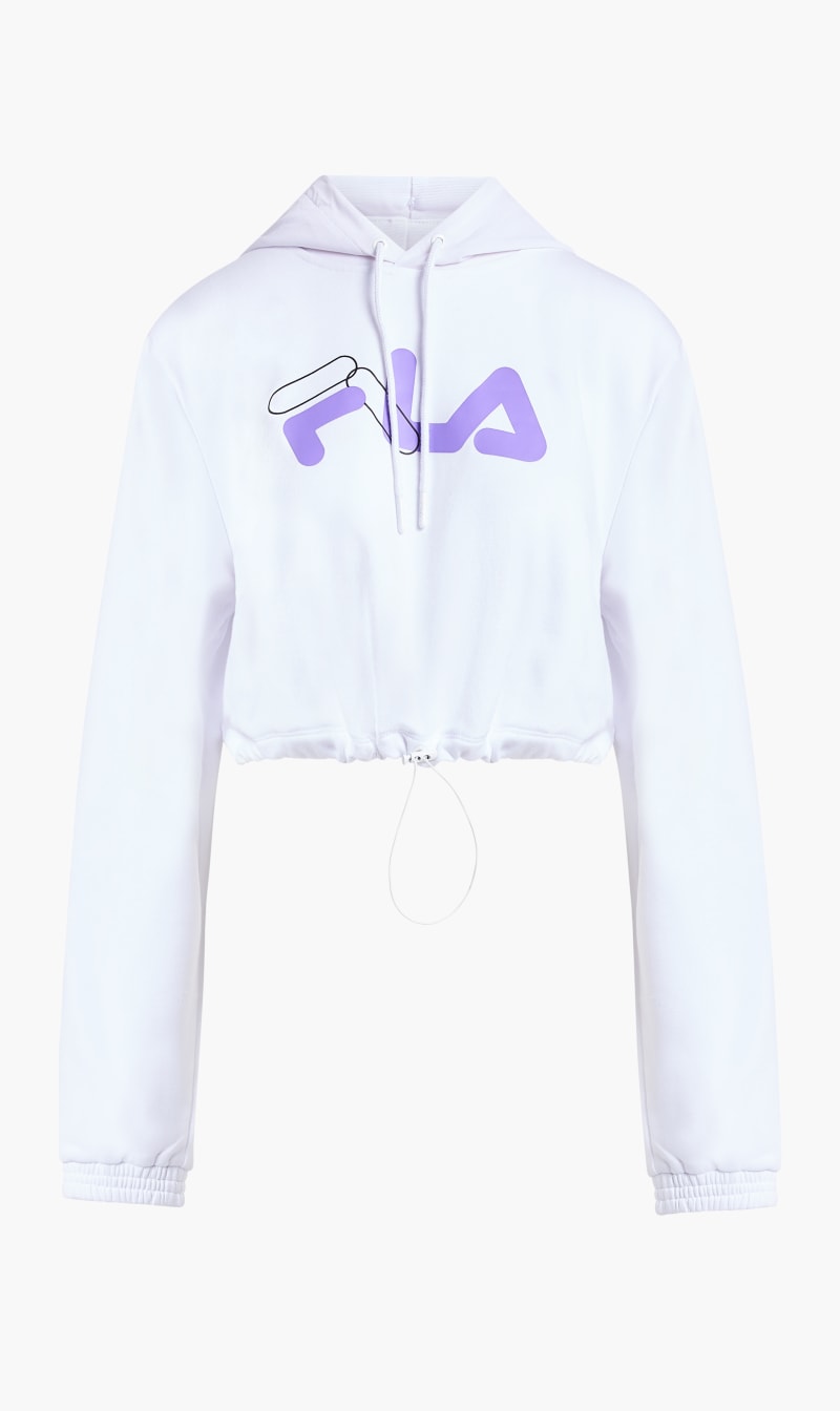 

Rizzo Boxy Cropped Hoodie, White