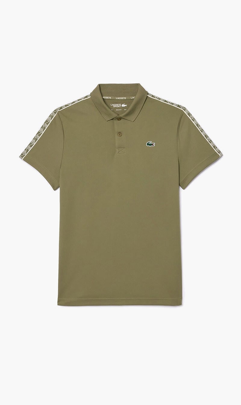 Lacoste Green Regular Fit Ultra Dry Pique Tennis Polo Shirt for Men