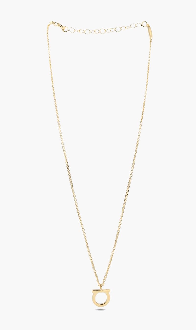 Ferragamo Gold Gancini Necklace for Women
