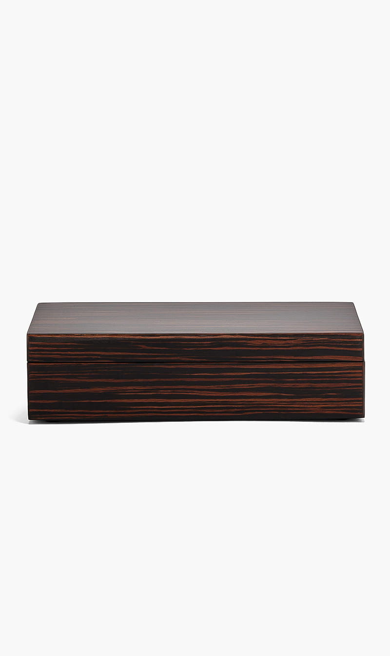 

Pacific Connections Brown Macassar Ebony Rectangular Box | The Deal Outlet